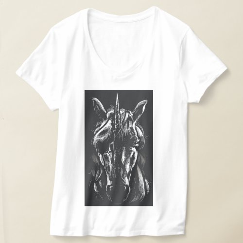 Unicorn with Eye Patch T_Shirt
