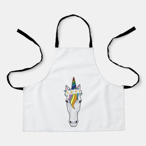 Unicorn with Flowers Apron