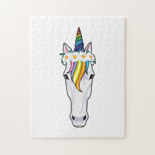 Unicorn with Flowers Jigsaw Puzzle