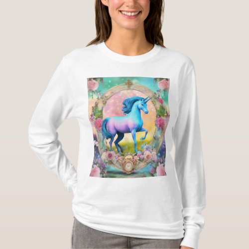  unicorn WITH flowers T_Shirt