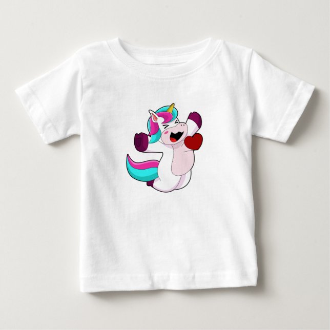 Unicorn with Heart Baby T-Shirt (Front)