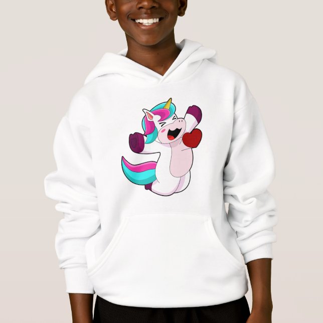 Unicorn with Heart Hoodie (Front)