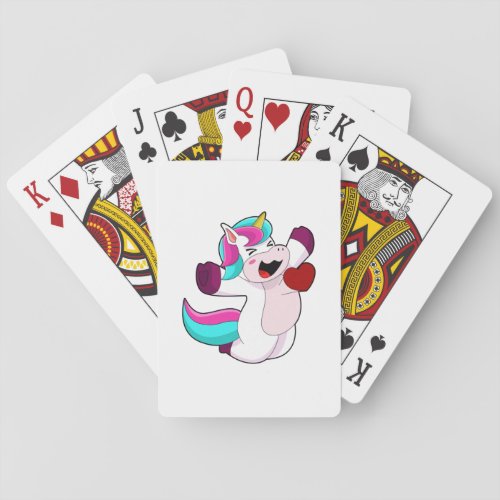 Unicorn with Heart Poker Cards