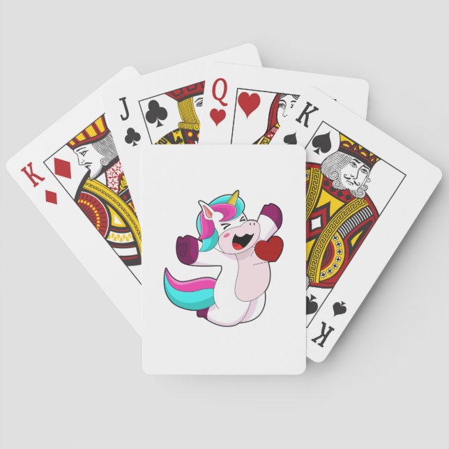 Unicorn with Heart Poker Cards (Back)