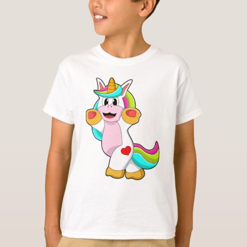 Unicorn with Heart Tattoo T_Shirt