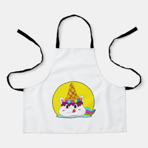 Unicorn with Ice cream cone Apron