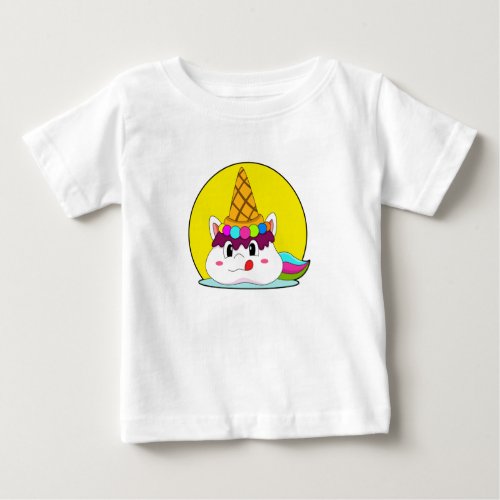 Unicorn with Ice cream cone Baby T_Shirt