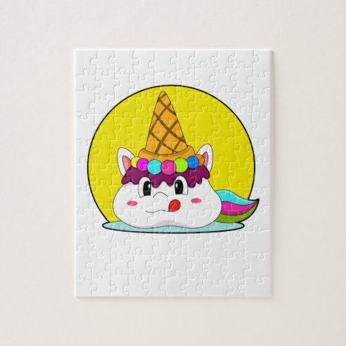 Unicorn with Ice cream cone Jigsaw Puzzle