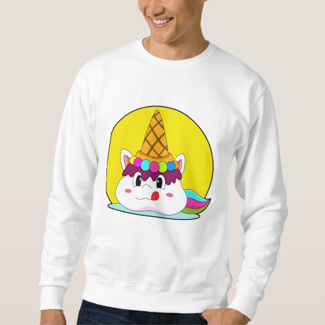 Unicorn with Ice cream cone Sweatshirt (Front)