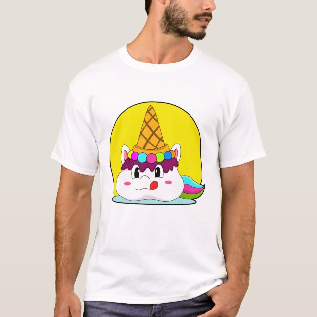 Unicorn with Ice cream cone T-Shirt (Front)