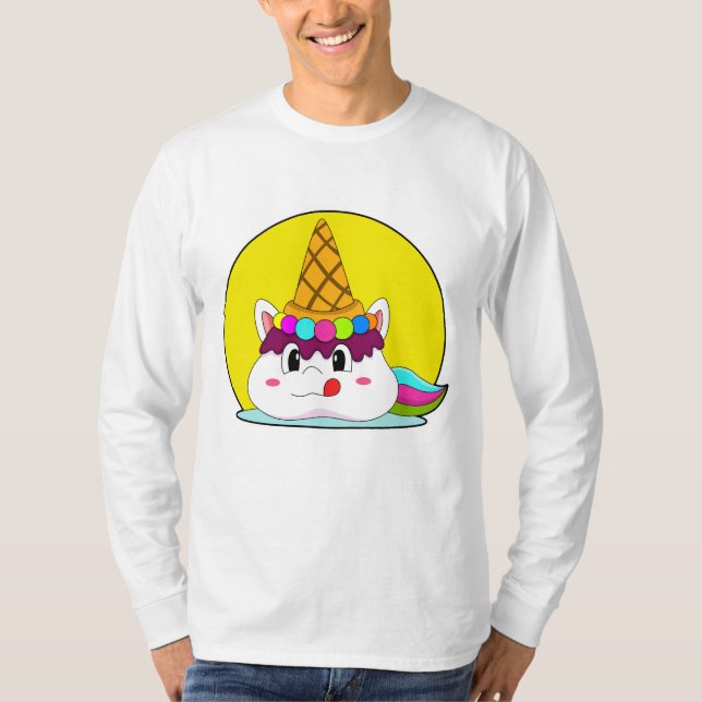 Unicorn with Ice cream cone T-Shirt (Front)