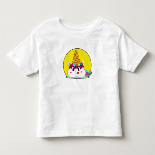 Unicorn with Ice cream cone Toddler T_shirt