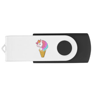 Unicorn with Ice cream Flash Drive
