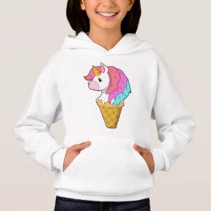 Unicorn with Ice cream Hoodie