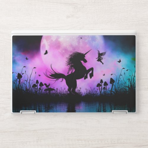 Unicorn with little fairy HP laptop skin