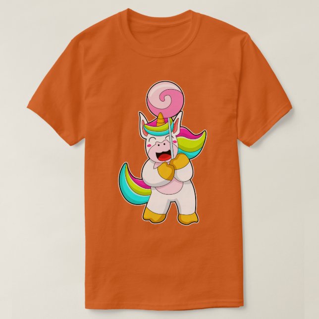 Unicorn with Lollipop T-Shirt (Design Front)