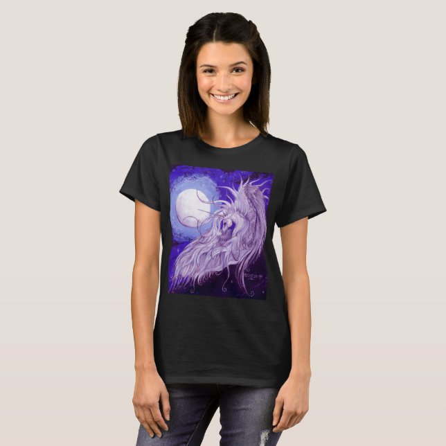 Unicorn with Moon T-Shirt (Front Full)