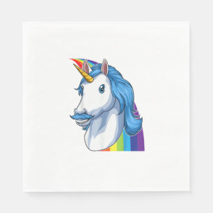 Unicorn with Mustache Dadacorn Dadicorn Unicorn Da Napkins