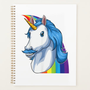 Unicorn with Mustache Dadacorn Dadicorn Unicorn Da Planner