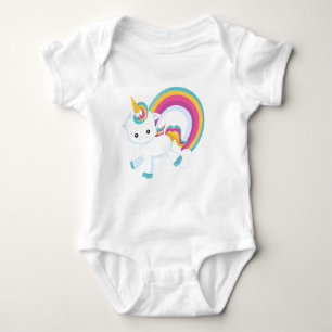 Unicorn with Rainbow Baby Bodysuit