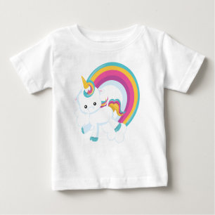 Unicorn with Rainbow Baby T-Shirt