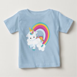 Unicorn with Rainbow  Baby T-Shirt