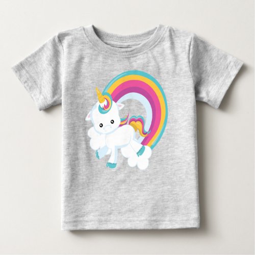Unicorn with Rainbow  Baby T_Shirt