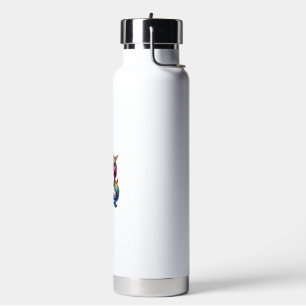 Unicorn With Rainbow Mane Art Tank Top Water Bottle