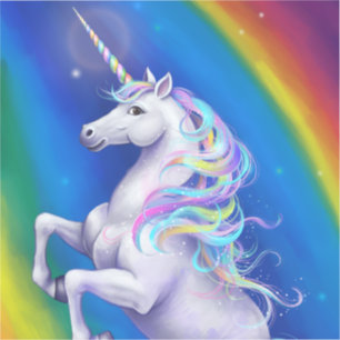 Unicorn with Rainbow Sticker
