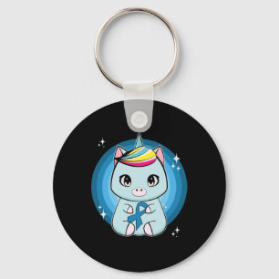 Unicorn With Ribbon Diabetes Awareness Keychain