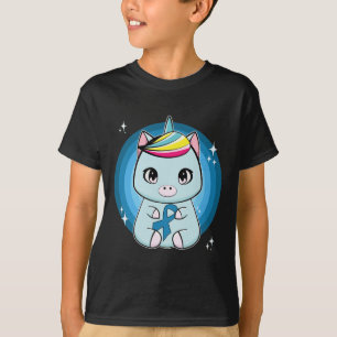 Unicorn With Ribbon Diabetes Awareness T-Shirt