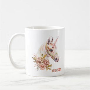 Unicorn With Roses Coffee Mug