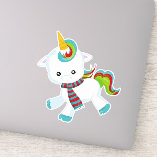Unicorn With Scarf Cute Unicorn Little Unicorn Sticker