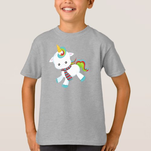 Unicorn With Scarf Cute Unicorn Little Unicorn T_Shirt