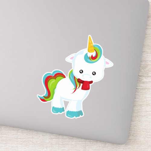 Unicorn With Scarf Little Unicorn Cute Unicorn Sticker