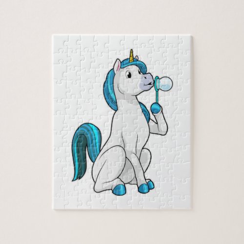 Unicorn with Soap bubbles Jigsaw Puzzle