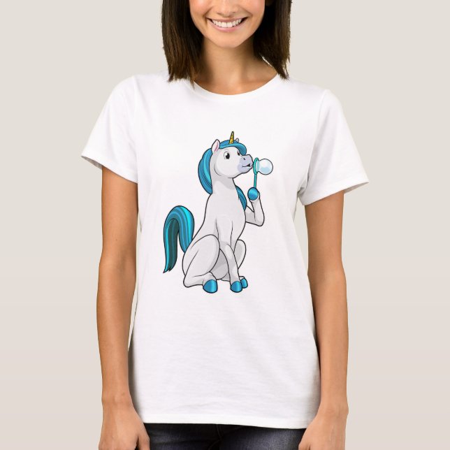 Unicorn with Soap bubbles T-Shirt (Front)