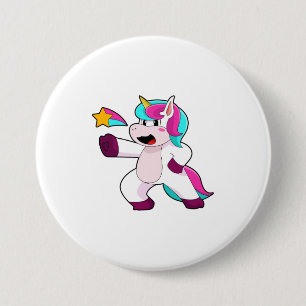 Unicorn with Star Button