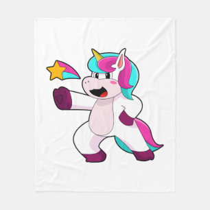 Unicorn with Star Fleece Blanket