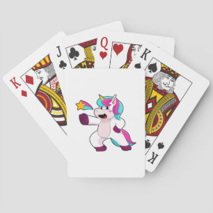 Unicorn with Star Poker Cards