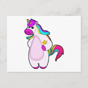 Unicorn with Star Postcard