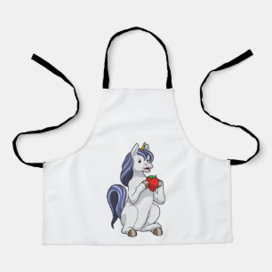 Unicorn with Strawberry Fruit Apron