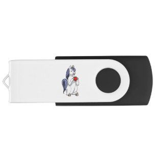 Unicorn with Strawberry Fruit Flash Drive