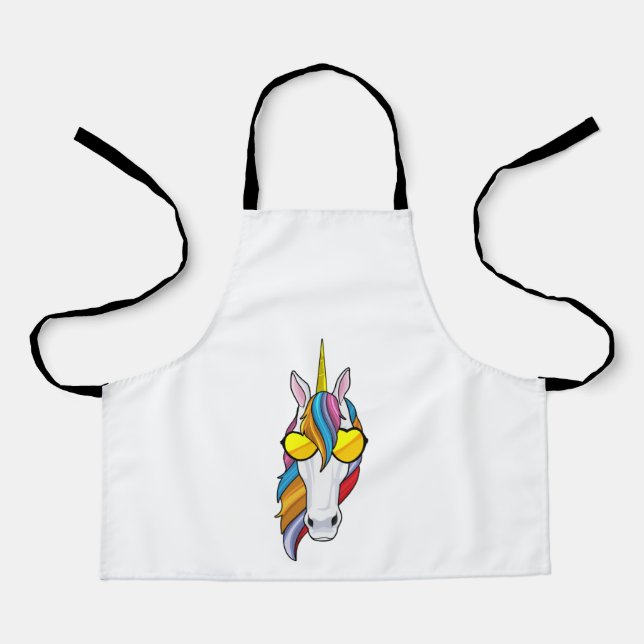 Unicorn with Sunglasses Apron (Front)