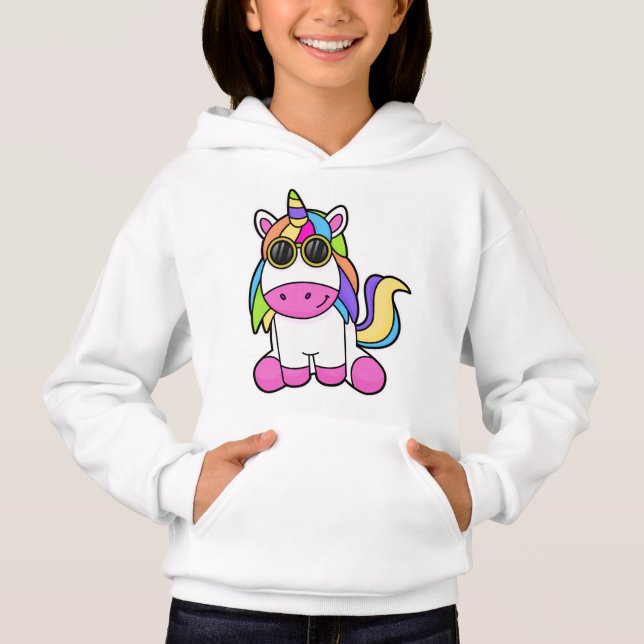 Unicorn with Sunglasses Hoodie (Front)