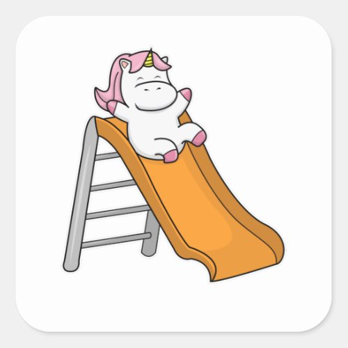 Unicorn with Swing Square Sticker