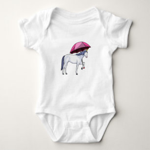 Unicorn with Umbrella Baby Bodysuit