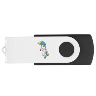 Unicorn with Umbrella Flash Drive