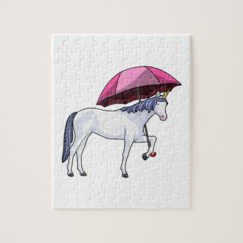 Unicorn with Umbrella Jigsaw Puzzle
