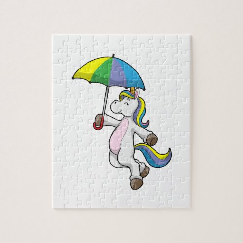 Unicorn with Umbrella Jigsaw Puzzle